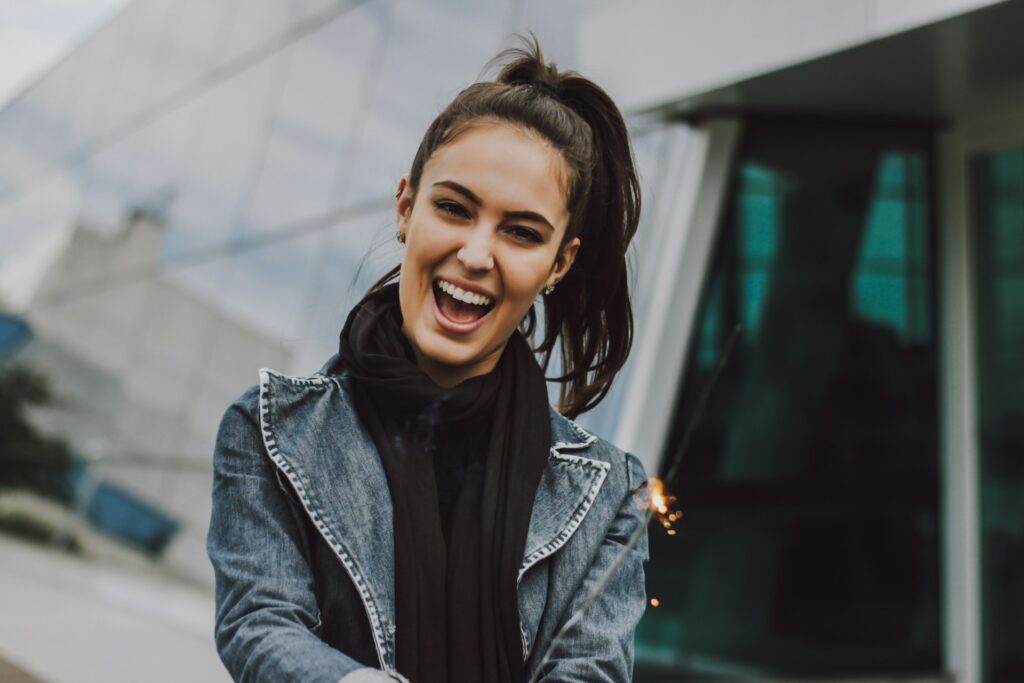 smiling happy woman